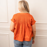 City Chic Blouse in Orange