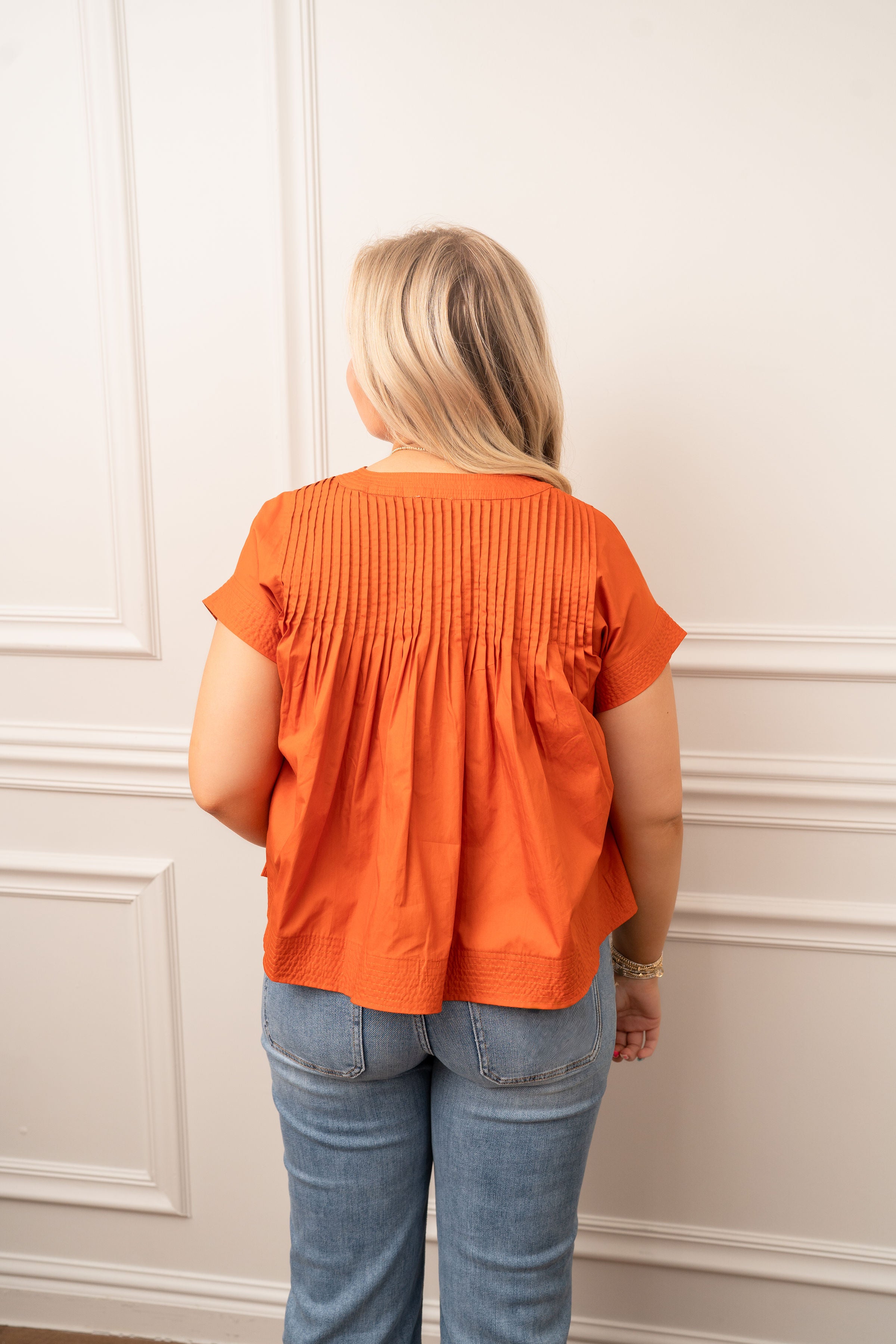 City Chic Blouse in Orange