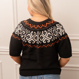 The Orchard Sweater Black Combo