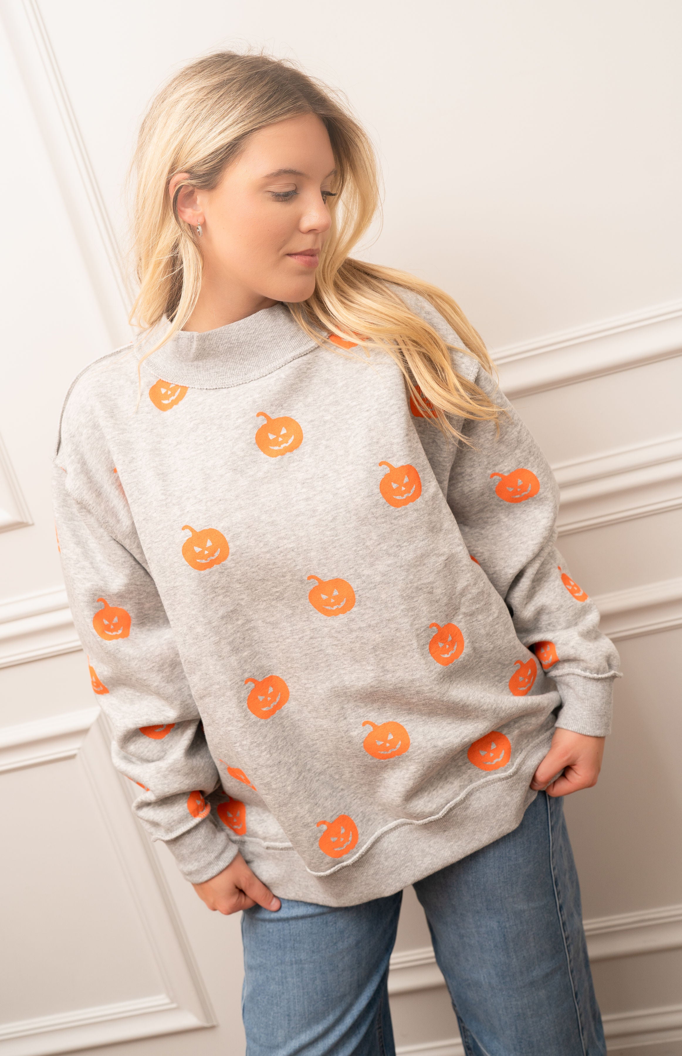 Reversible Halloween Mock Neck