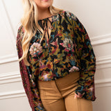 Free People Black Pat Combo Top