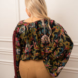 Free People Black Pat Combo Top