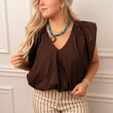 Karlie Feelin' Bubbly Top in Chocolate
