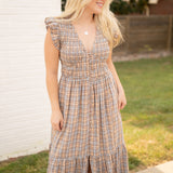 Autumn Stroll Plaid Dress