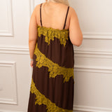 Olive and Cocoa Lace Maxi