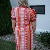 Red and Pink Polka Dot Dress