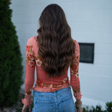 Free People Apricot Combo Top