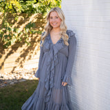 Free People Stone Valley Slate Dress
