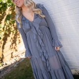 Free People Stone Valley Slate Dress