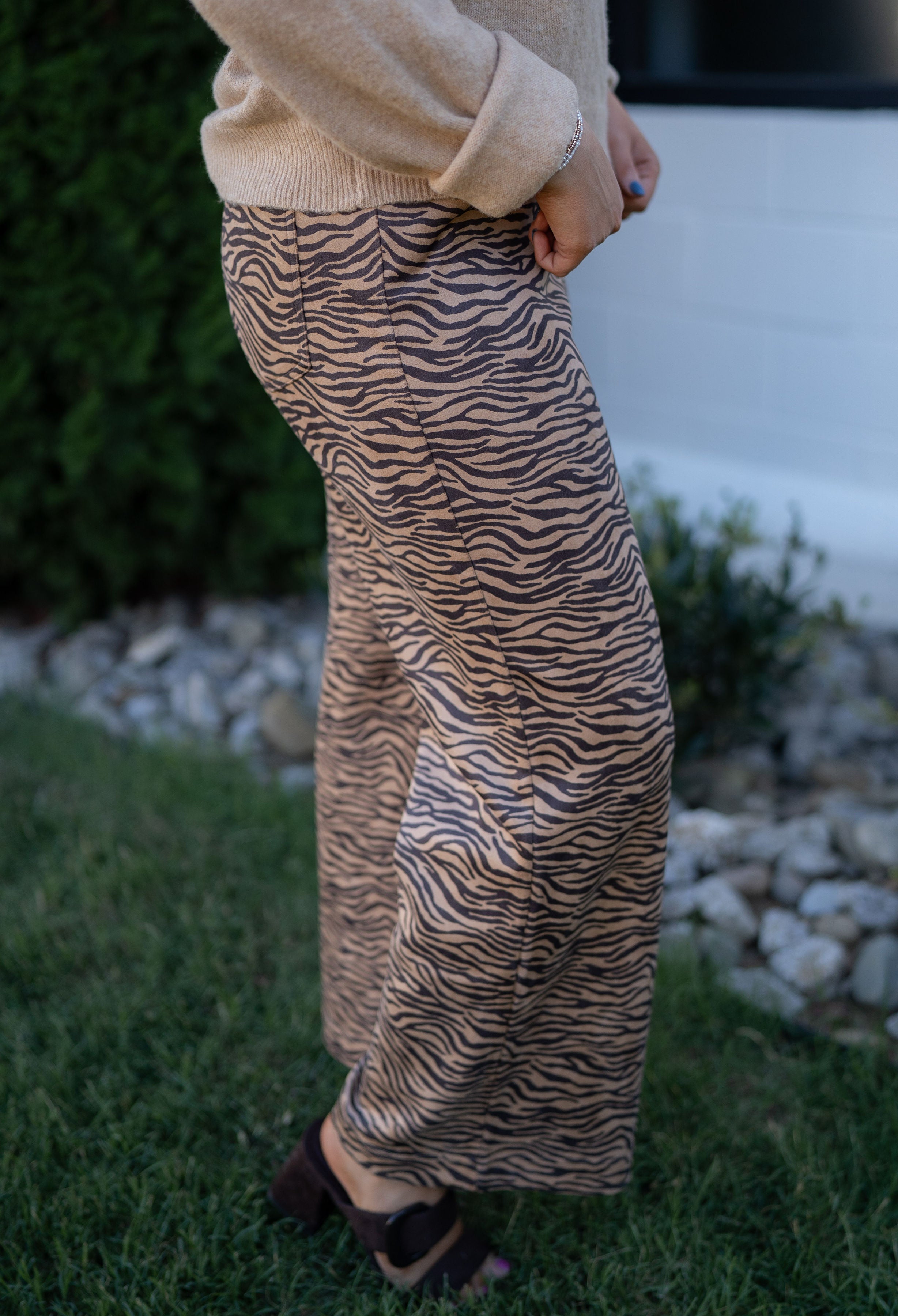 The Safari Suede Zebra Pant