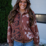 Free People Print Mix Sea Mist Combo Jacket