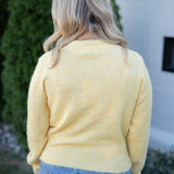 Strut & Bolt Yellow Rainbow Button Sweater