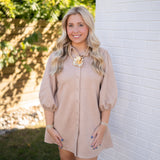 Dolce Cabo Suede Dress Camel