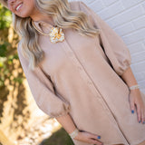 Dolce Cabo Suede Dress Camel