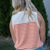 Queen of Sparkles Striped Pumpkin Knit