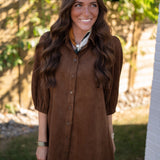 Dolce Cabo Suede Dress Brown Sugar