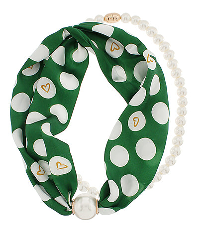 Layered Pearl Scarf Necklacec