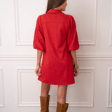 Dolce Cabo Red Suede Dress