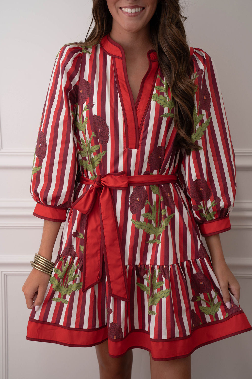 Bella Stripe Floral Dress