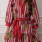 Bella Stripe Floral Dress