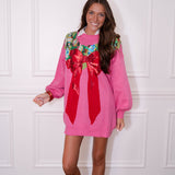 Queen of Sparkle Wreath Sweater Dress