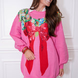 Queen of Sparkle Wreath Sweater Dress