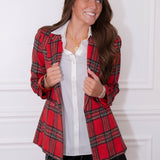 Christmas Plaid Blazer