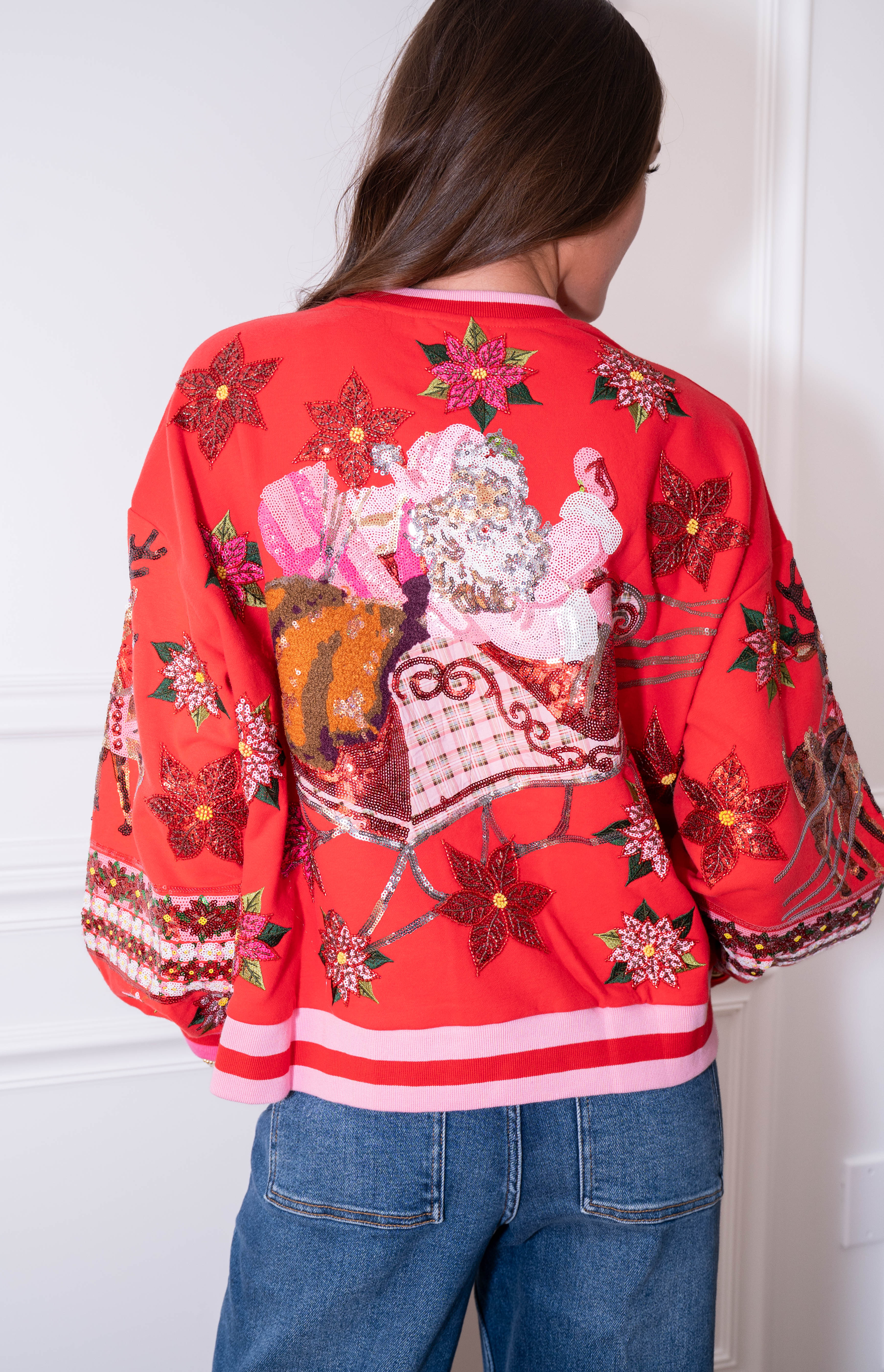 Queen of Sparkles Red Santa Sleigh