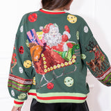Queen of Sparkles Red Sleigh Santa  Sweatshirt