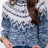 ZSupply North Sea Fairisle Cardigan - Blue Velvet Heather
