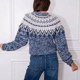 ZSupply North Sea Fairisle Cardigan - Blue Velvet Heather