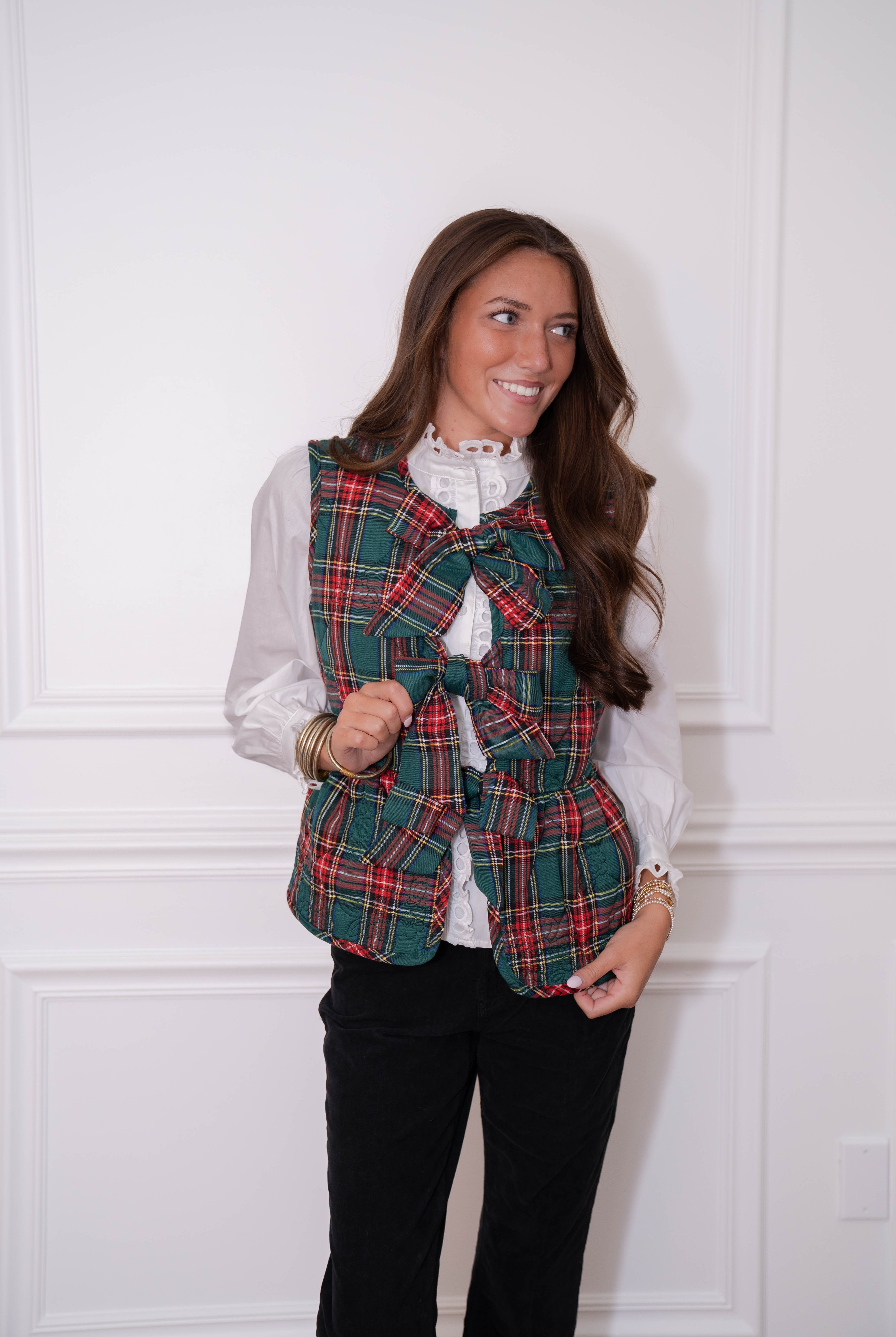 Christmas Plaid Vest