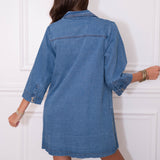 Denim Long Sleeve Dress