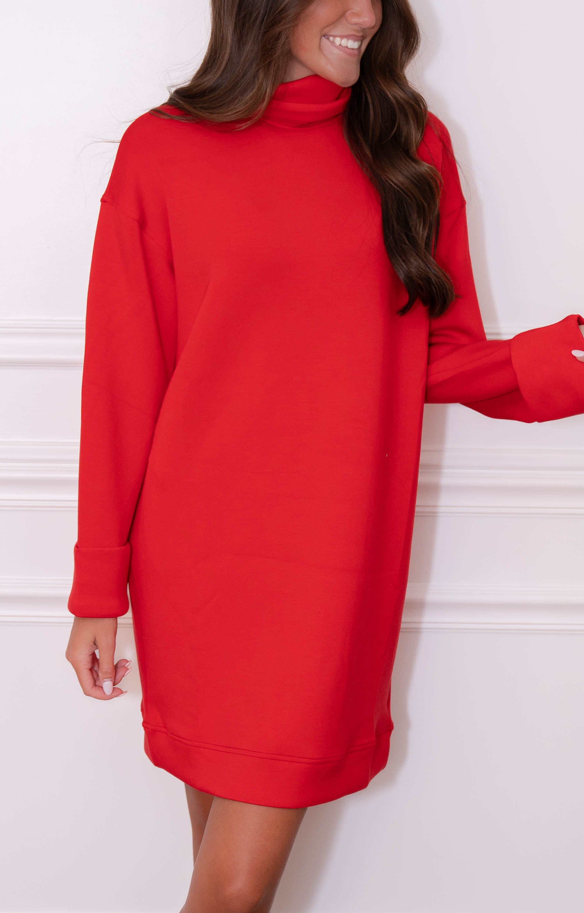 SPANX Red Air Essential Turtleneck Dress