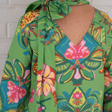 House of MBR Green Pheasant Maxi Dress