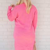 Kallie Sweater Dress Pink