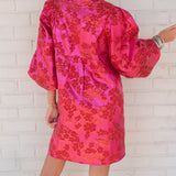 Hot Pink Embossed Dress