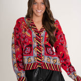 Caroline Floral Sweater Cardigan