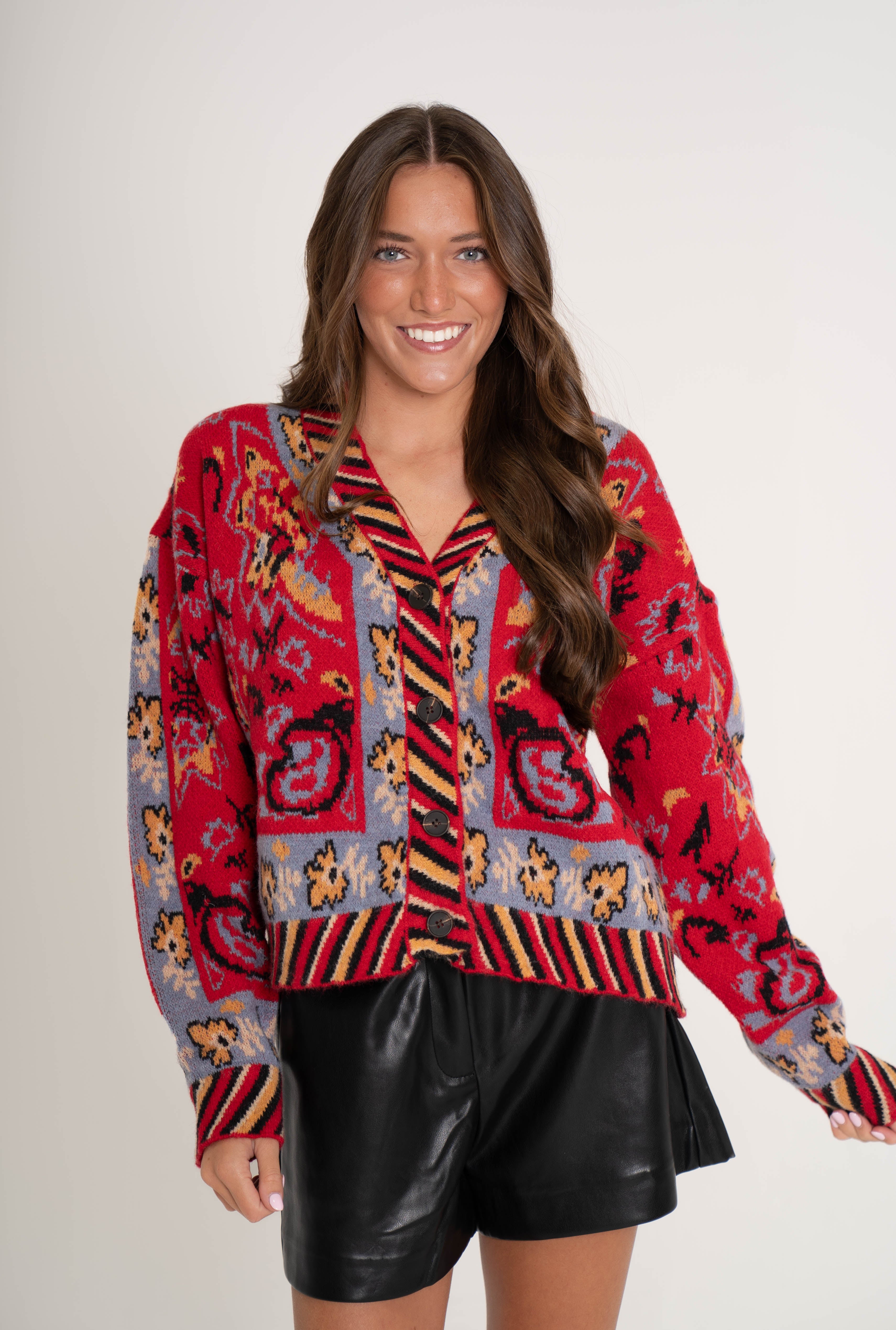 Caroline Floral Sweater Cardigan