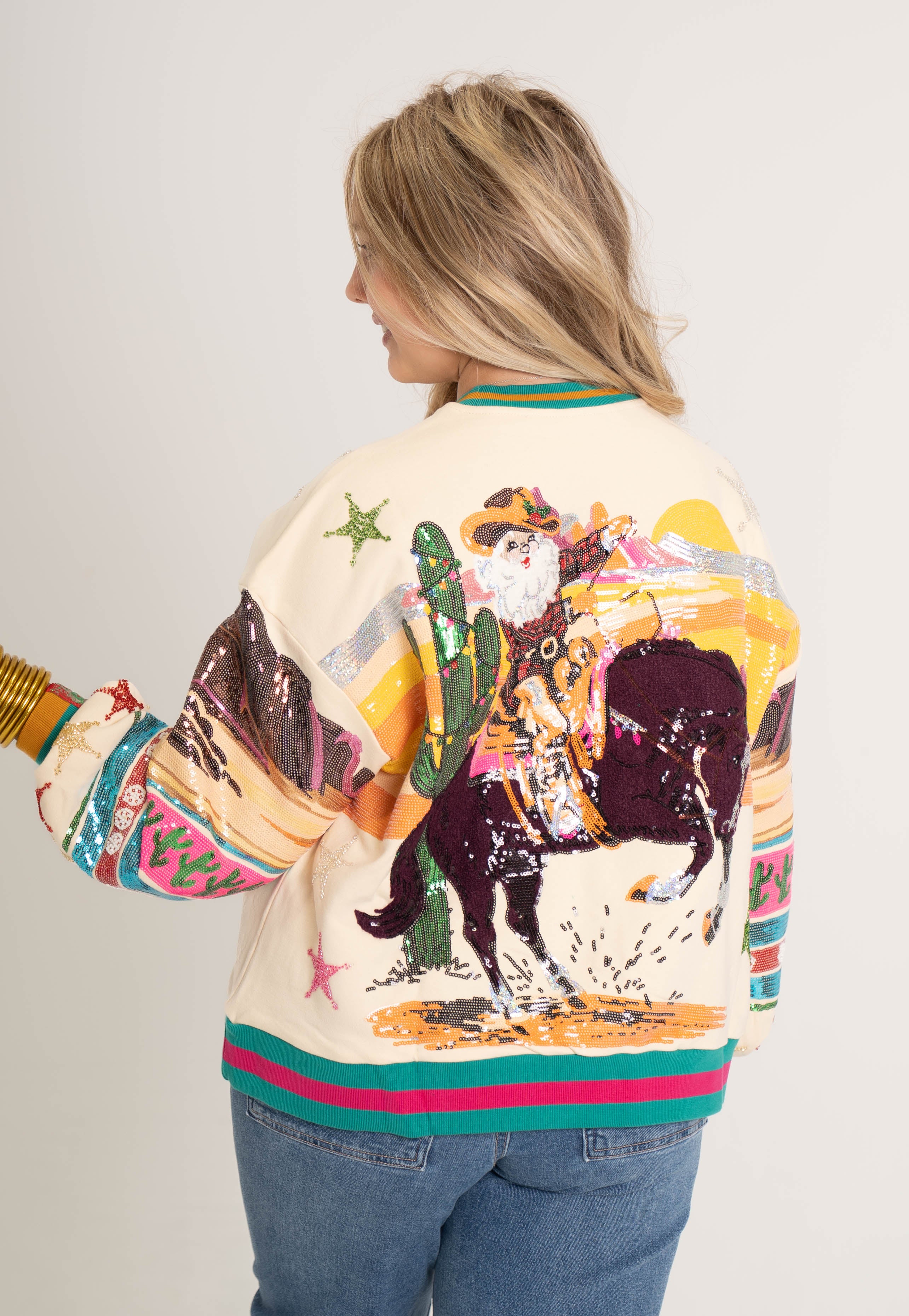 Queen of Sparkles Cowboy Santa