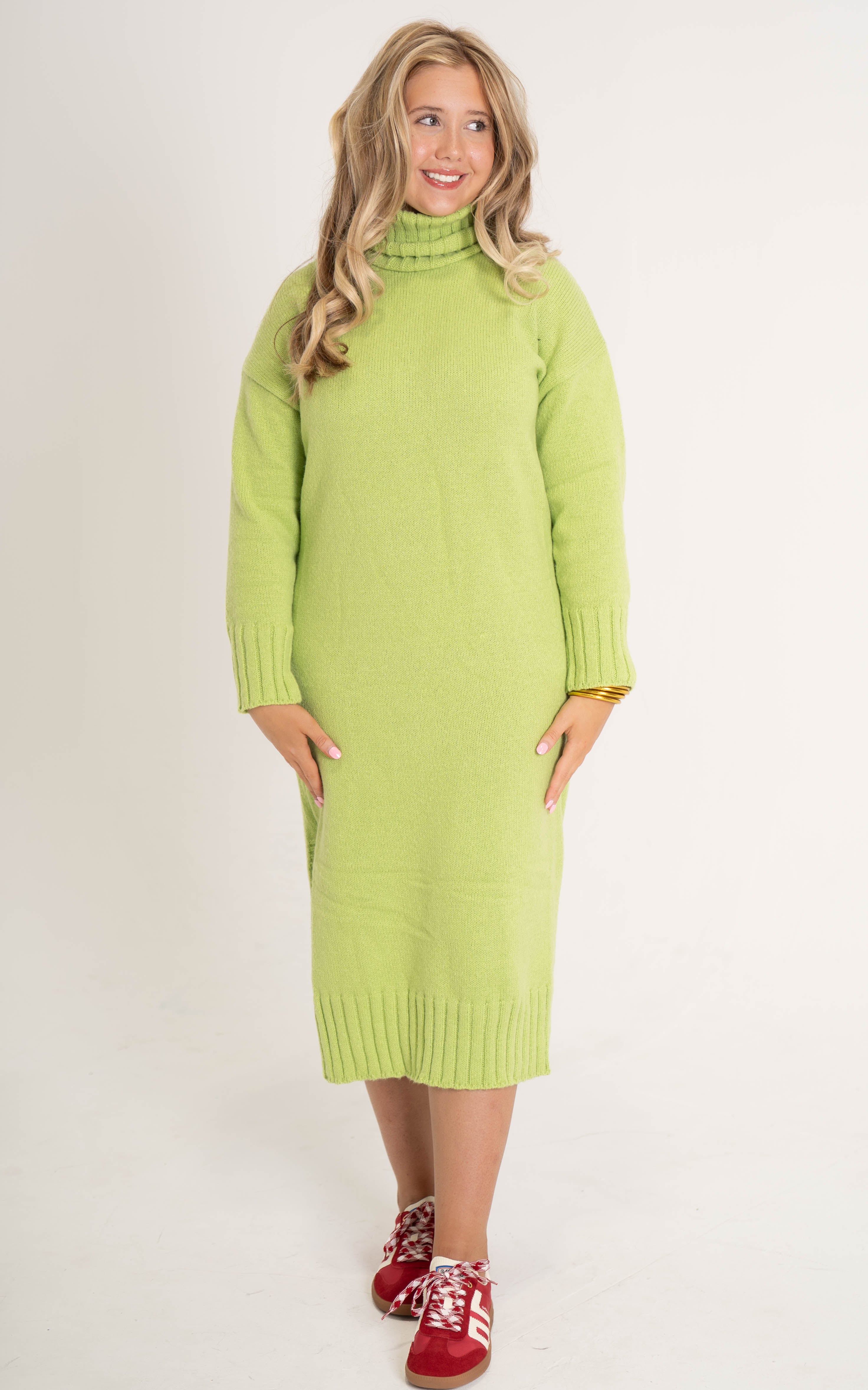 Kallie Sweater Dress Green