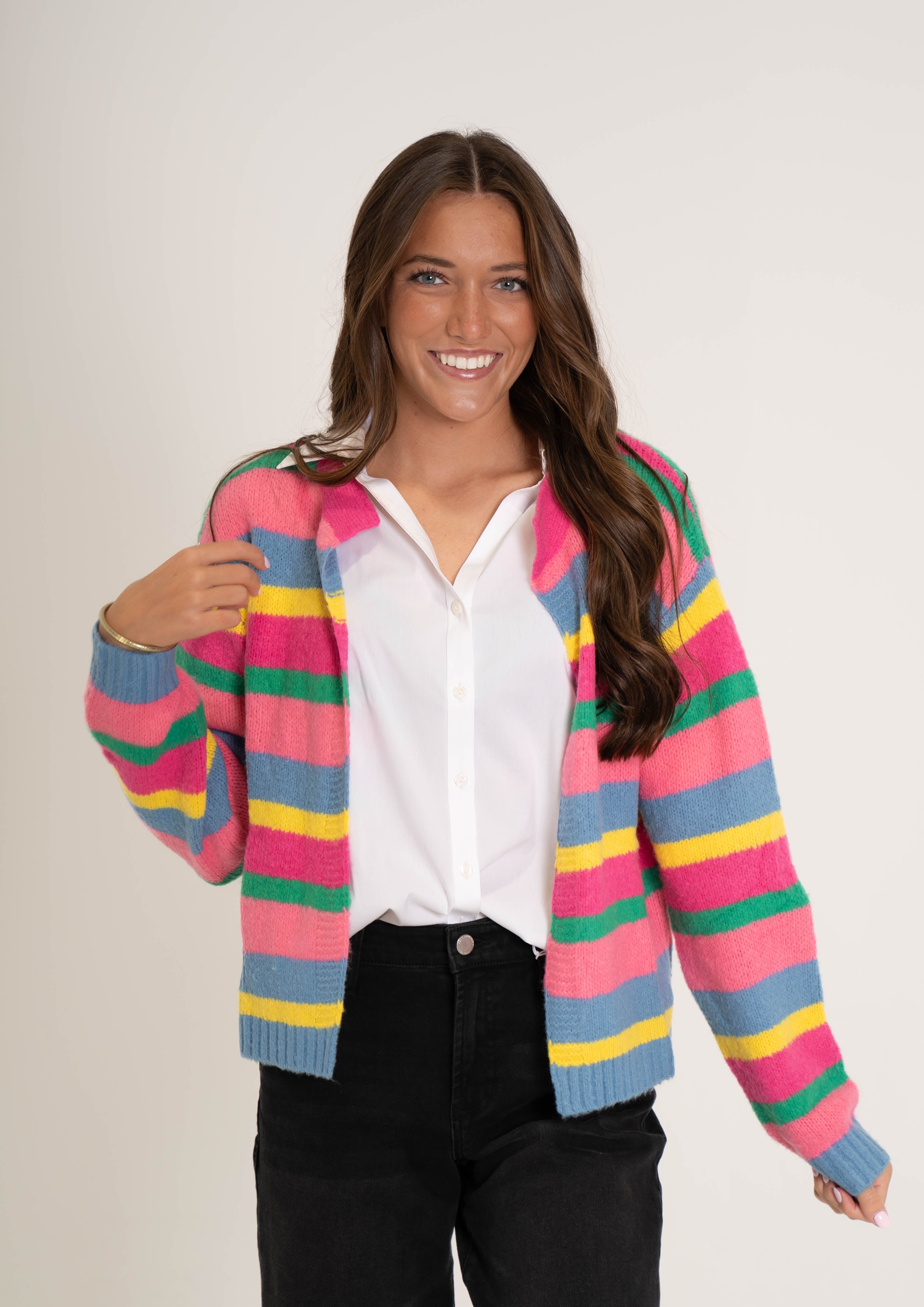 Rainbow Knit Cardigan