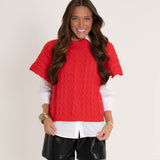 Red Cable Sweater Vest