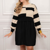 Black Color Block Sweater Dress