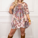 Free People Ivory Combo Dress