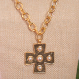 Peral Cross Necklace