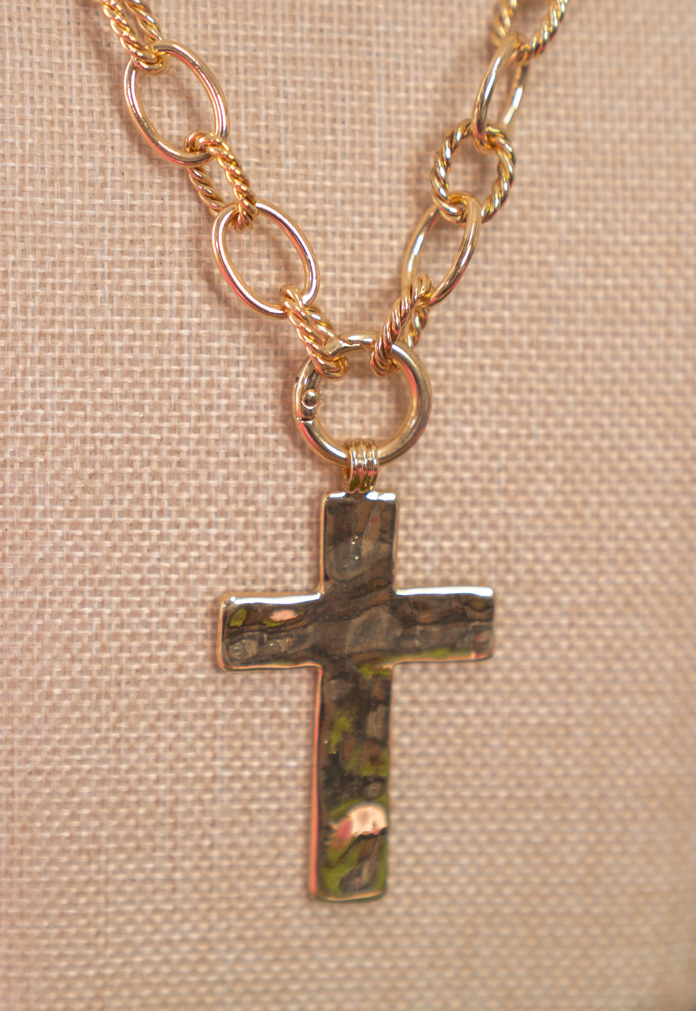 Chunky Gold Cross