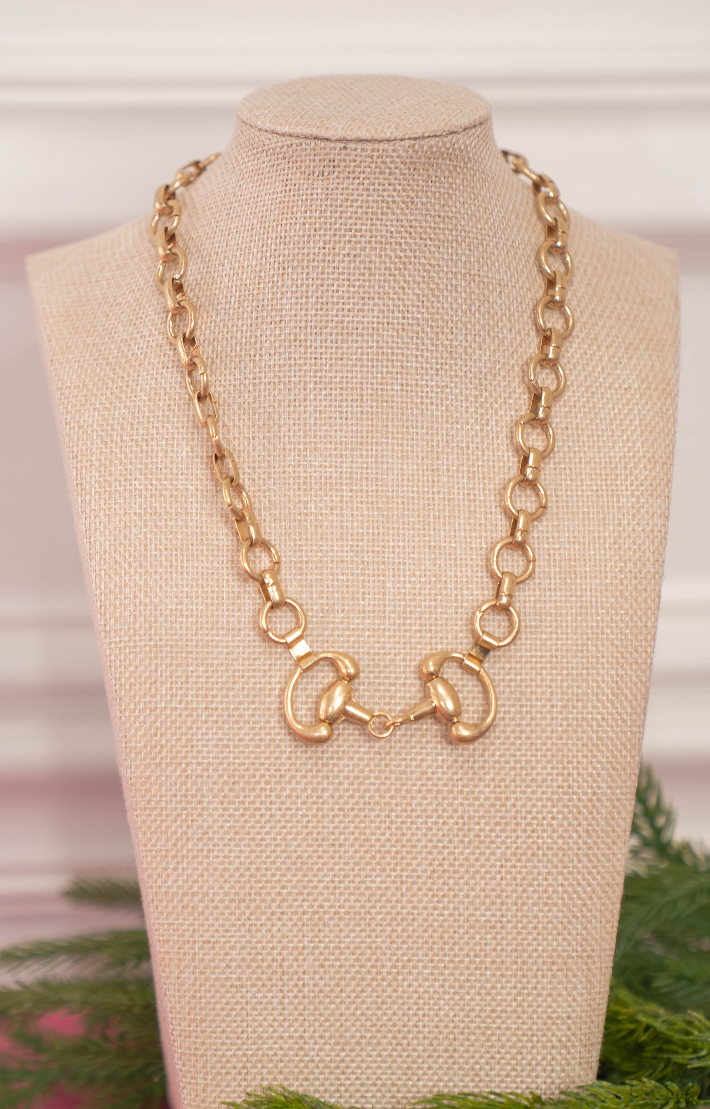 Antique Gold Bit Necklace