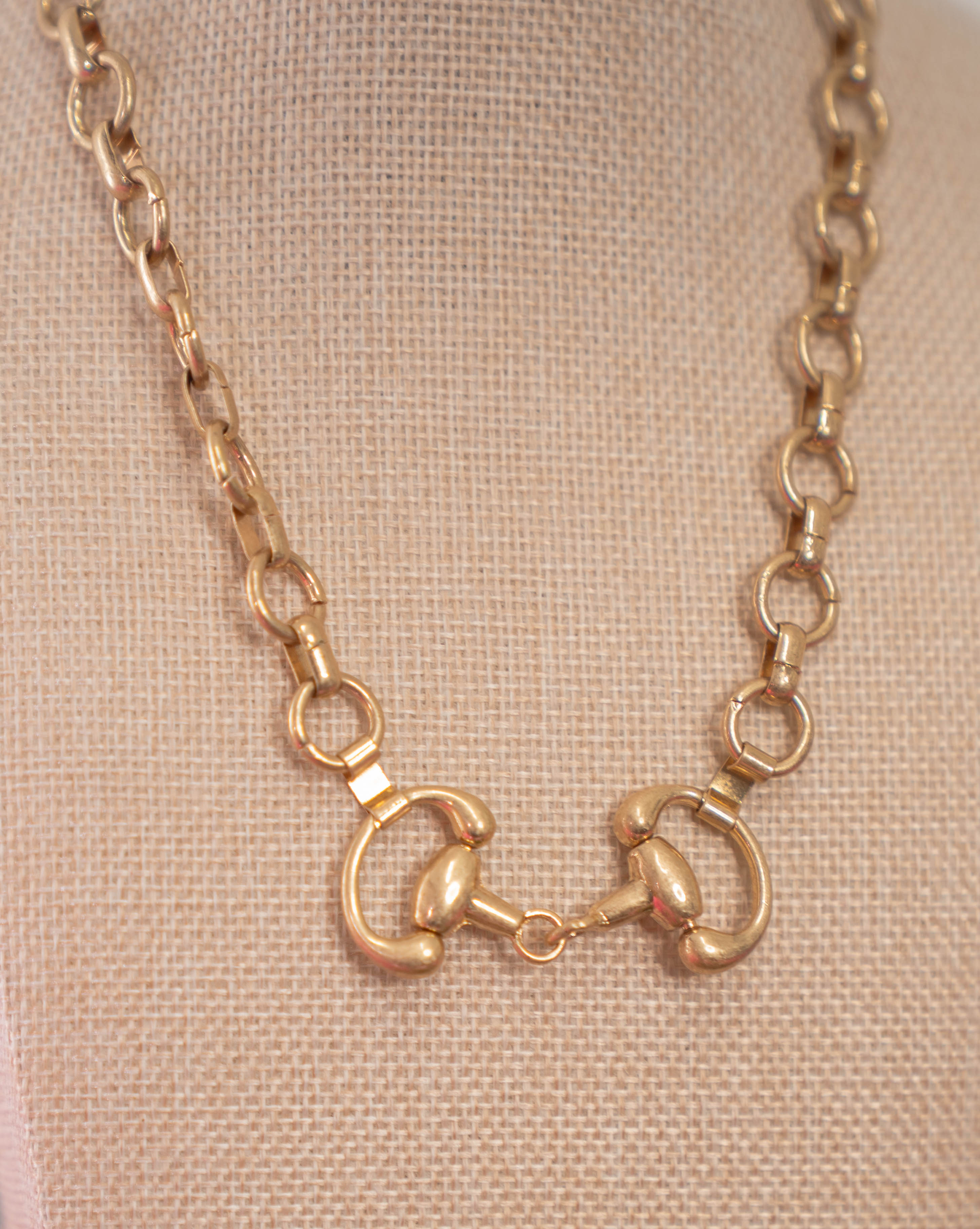 Antique Gold Bit Necklace