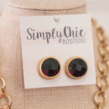 Jeweled Stud Earrings
